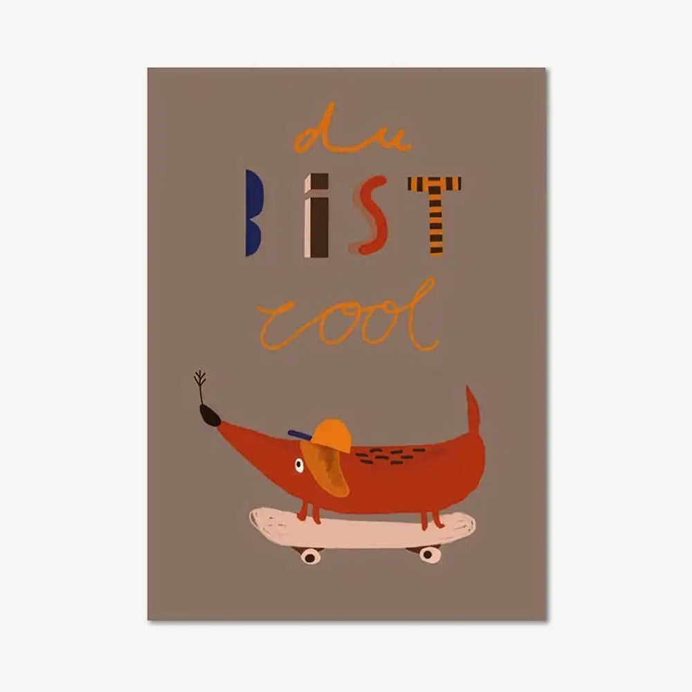 Halfbird-Postkarte-Motiv-Dackel-Detlef-du-bist-cool-A6