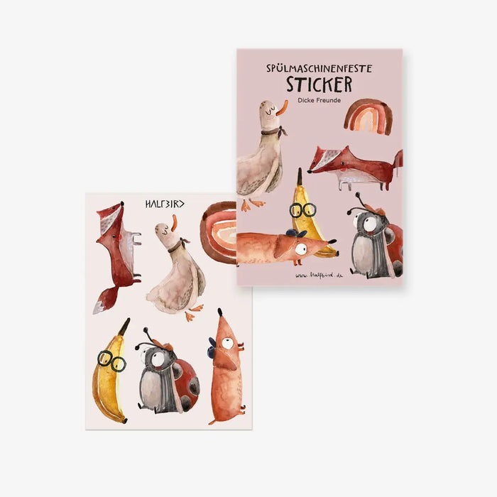 spülmaschinenfeste Sticker / Dicke Freunde