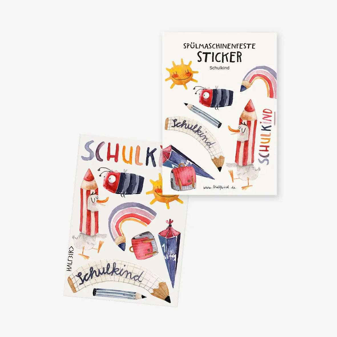 spülmaschinenfeste Sticker / Schulkind