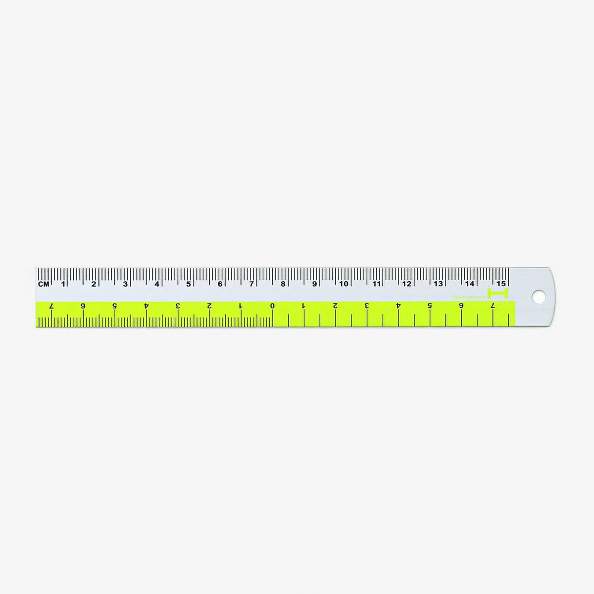Hightide-Lineal-Aluminium-15cm-neogelb-Produktansicht-oben