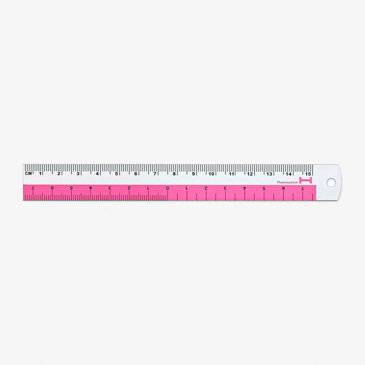 Hightide-Lineal-Aluminium-15cm-neonpink-Produktansicht-oben