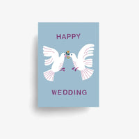Jung-wie-Alt-Postkarte-A6-Lovebirds-texr-happy-wedding-Produktansicht
