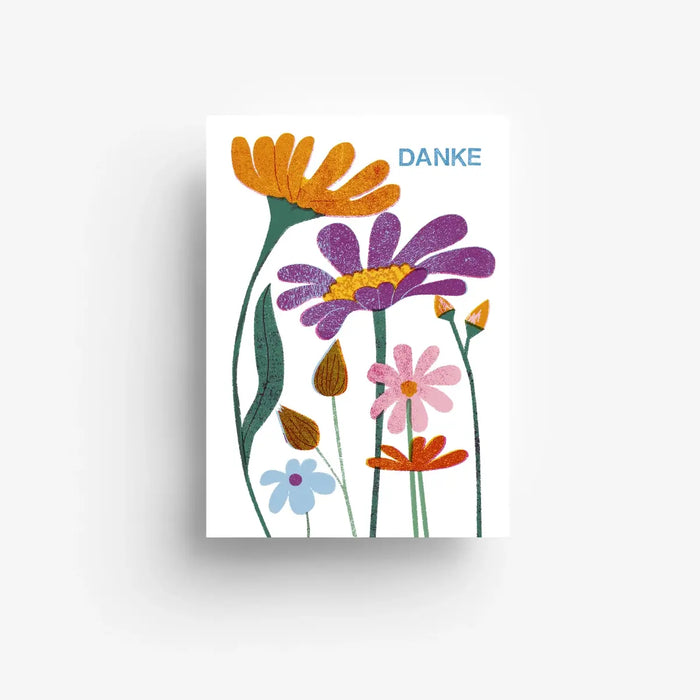 Postkarte / Danke Blumen