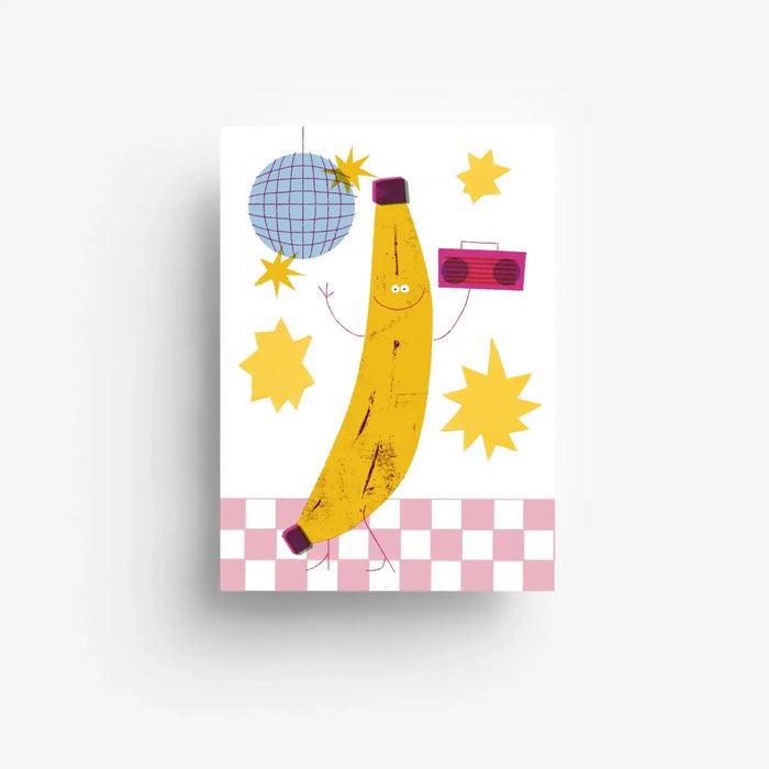 Postkarte / Disco Banane
