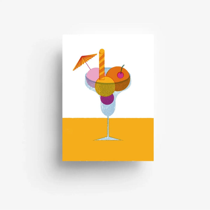Postkarte / Eisbecher