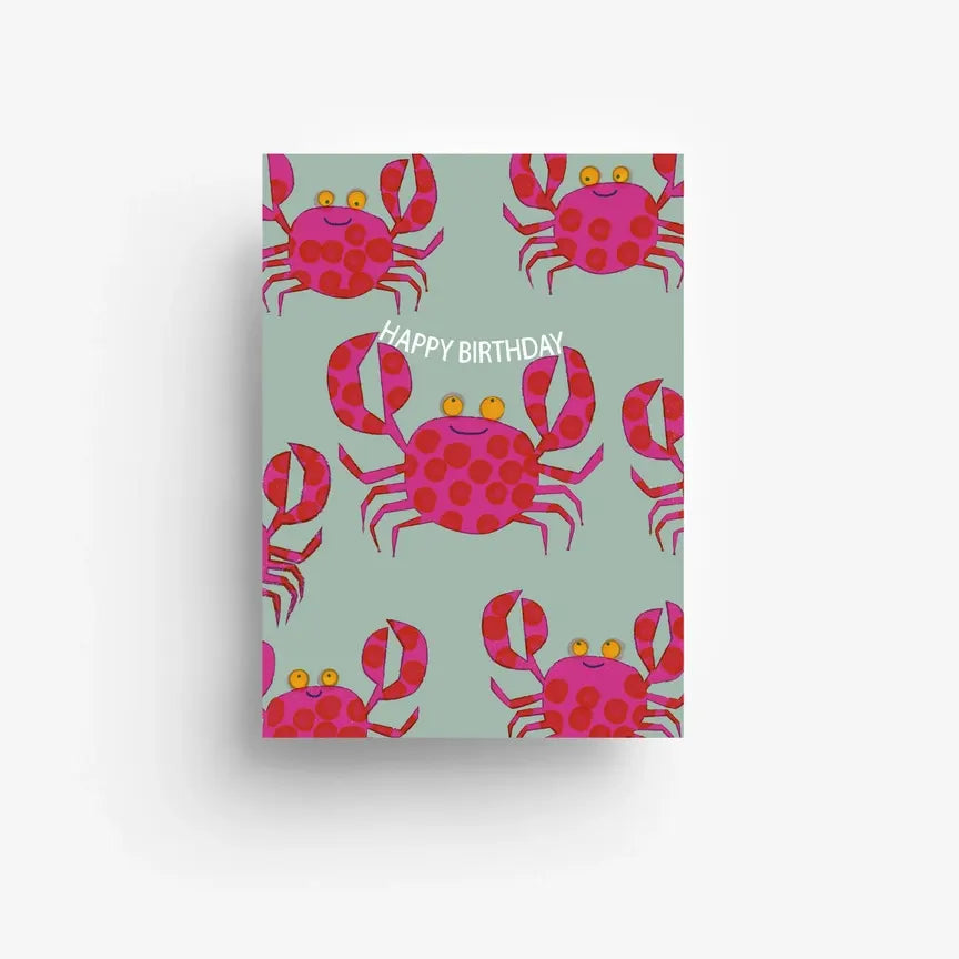 Postkarte / Geburtstagskrabben