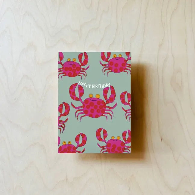Postkarte / Geburtstagskrabben