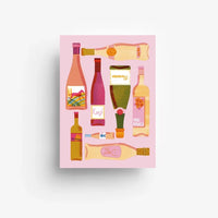 Postkarte / Weißwein