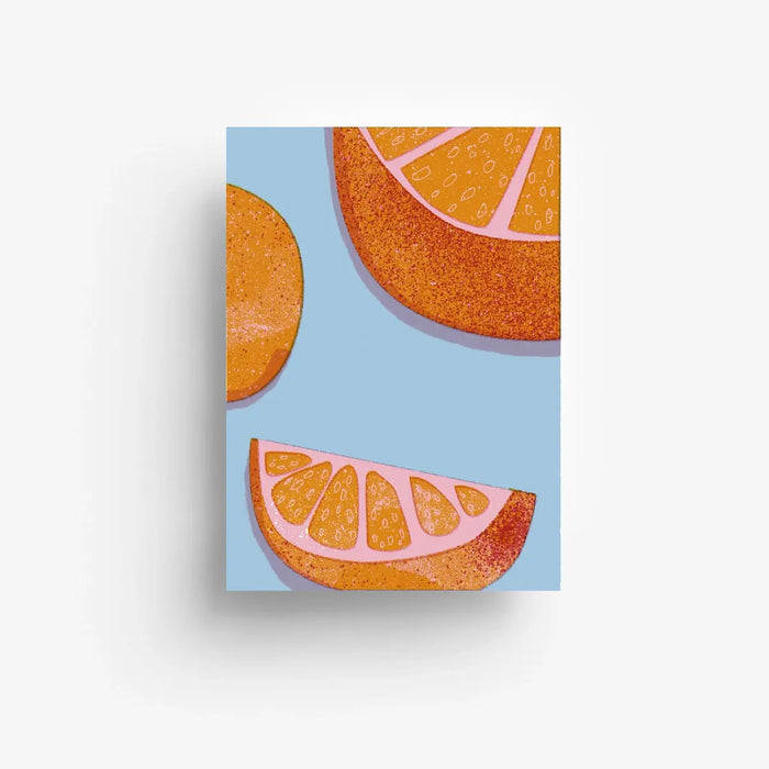 Postkarte / Blaue Orangen