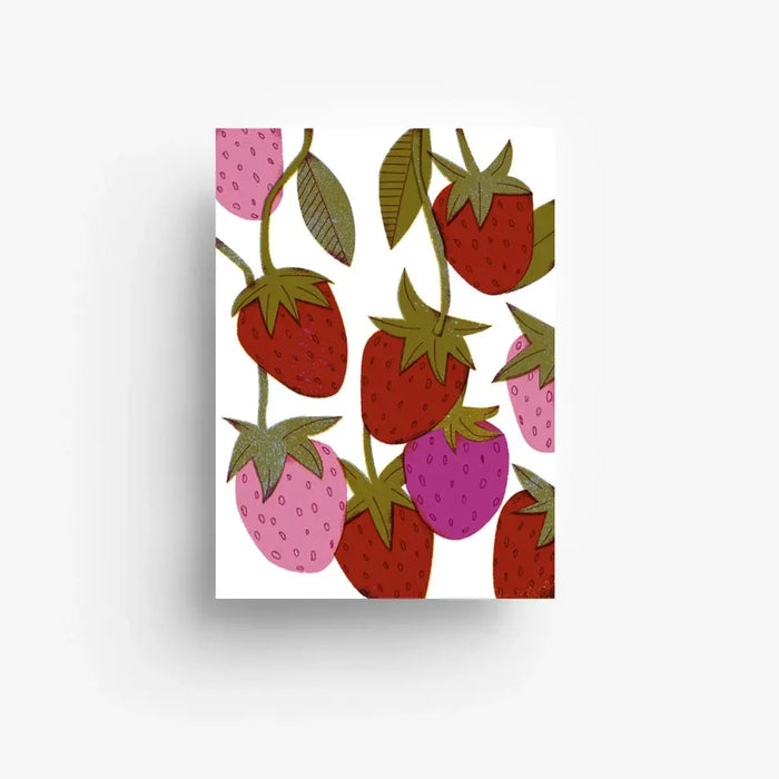Postkarte / Erdbeeren