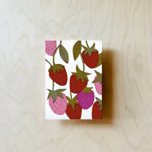 Postkarte / Erdbeeren
