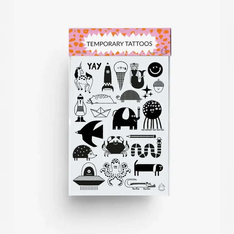 Temporäre Tattoos / Schwarz -weiß