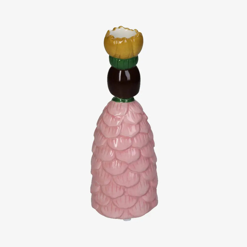 Kerzenstaender-Blumen-Maedchen-rosa-4x7x18cm-Ansicht-von-Hinten