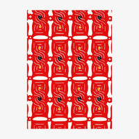 KAtazome-Shi-Bogen-Ausschnitt-Motiv-red-Shape-Pattern