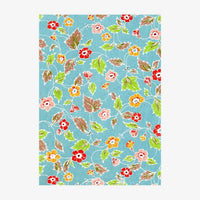 KAtazome-Shi-Bogen-Ausschnitt-Motiv_-163W-_Blumenornament-Bunt-Blau-1