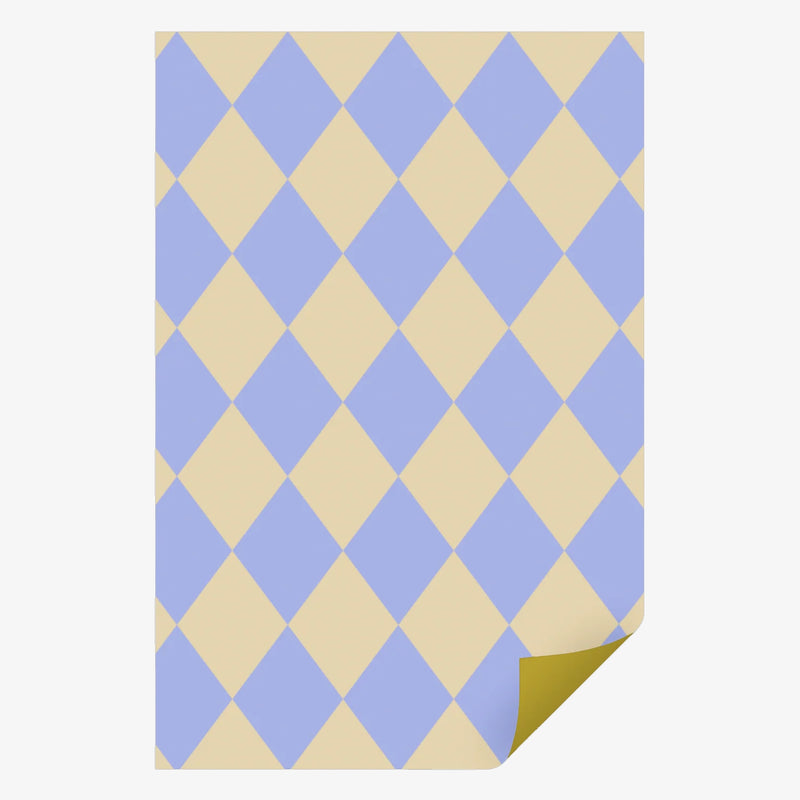 Kado-Geschenkpapierrolle-Ole-diamonds-vanilla-ice-blue-70cmx3m-Produktansicht-ganzer-Bogen