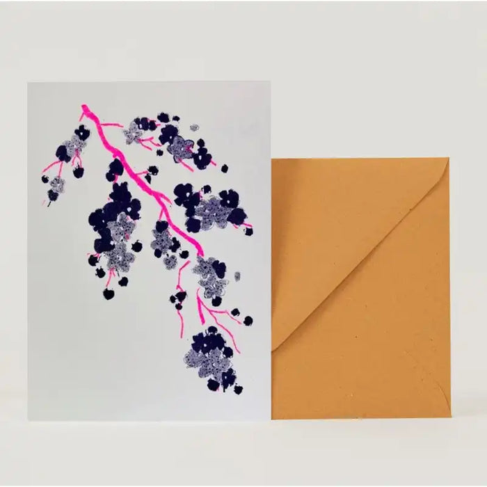 Grusskarte / Purple Blossom