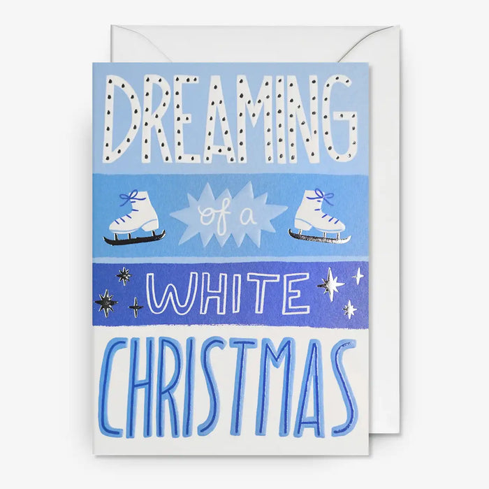 Karte-mit-umschlag-Artist-Ruby-Taylor-Motiv-Dreaming-of-a-White-Christmas-Typographic-Text-Dreaming-of-a-White-Christmas-A6-cover-vorn-Produktansicht-2