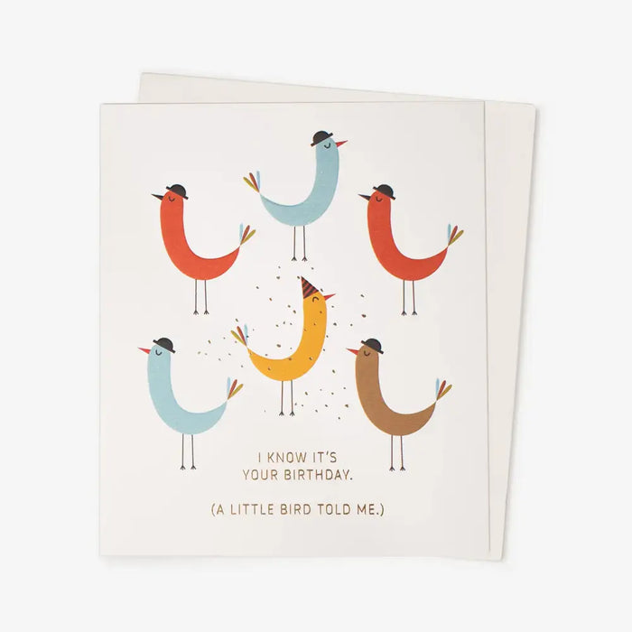 Karte-mit-umschlag-Blanca-Gomez-Motiv-Little-Birds-Text-I-Know-It_s-Your-Birthday-135x115mm-cover-vorn-Produktansicht