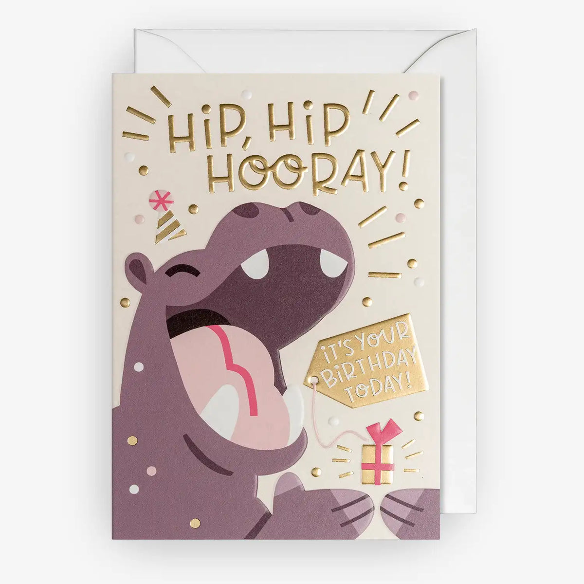 Karte-mit-umschlag-Mei-_Stoyva_-Motiv-_Hippo_-Birthday-_Card-Text-Hip-_Hip-_Hooray_-109x155mm-cover-vorn-Produktansicht