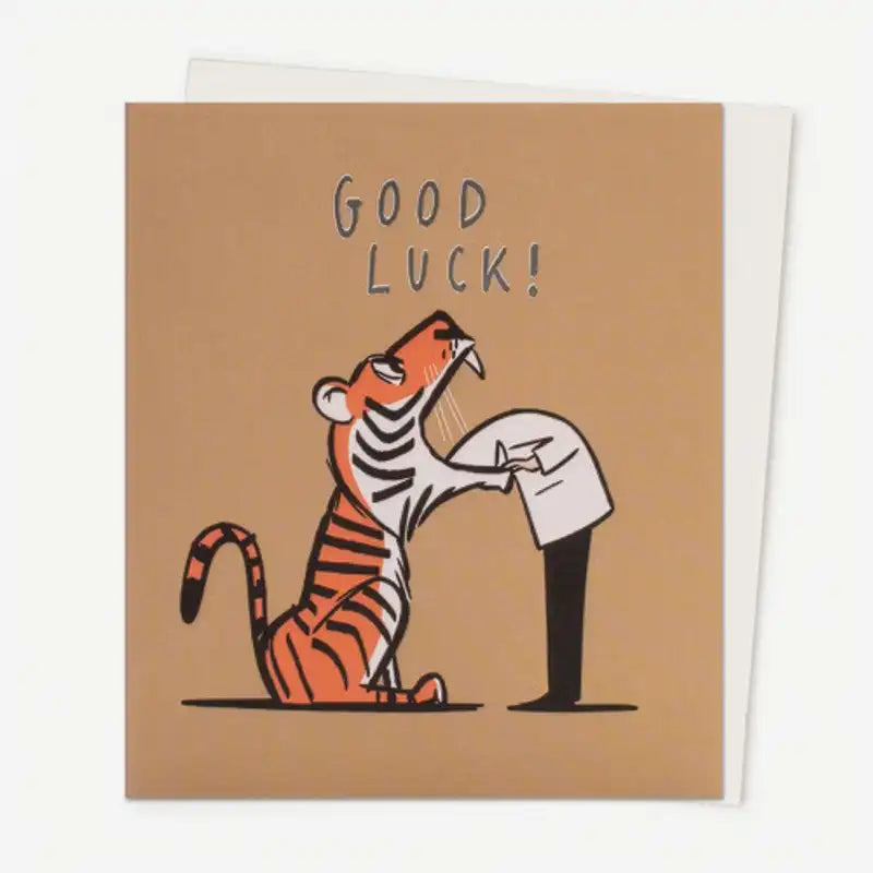 Klappkarte / weissem Umschlag / Peter Ryan / Good Luck!