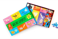 Kartenspiel-Laurence-king-verlag-Wer-hat-gepupst-Ein-100-Teile-Puzzle-verpackung-cover-von-vorn-mit-Inhalt