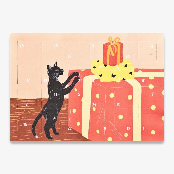 Katja-Rub-A6-Adventskalender-Postkarte-KAtze-Produktansicht-Vorn