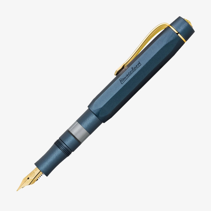 Kaweco-PISTON-SPORT-AL-Navy-Gold-Federstaerke-F-Kolbenfueller-Starter-Set-Fuellhalter-mit-aufgesteckter_kappe
