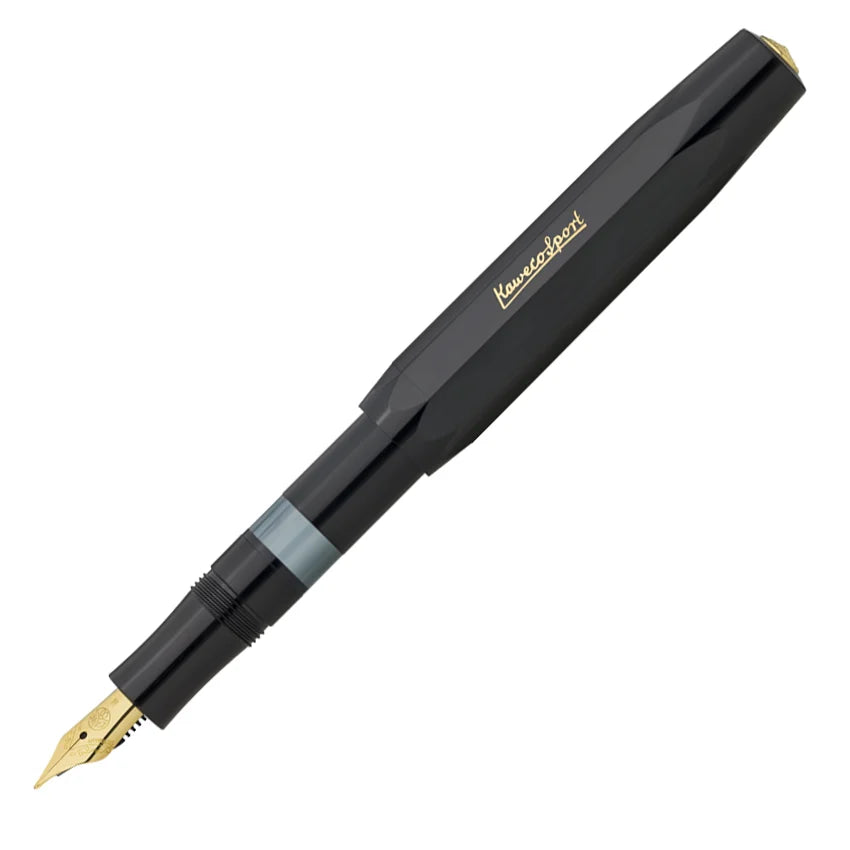 Kaweco / PISTON SPORT CLASSIC  / Black/Gold  / Kolbenfüllhalter