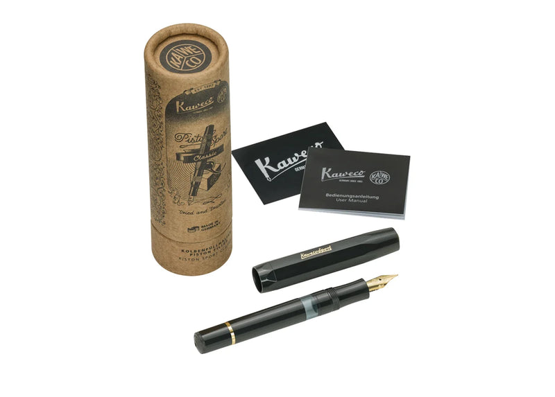 Kaweco / PISTON SPORT CLASSIC  / Black/Gold  / Kolbenfüllhalter