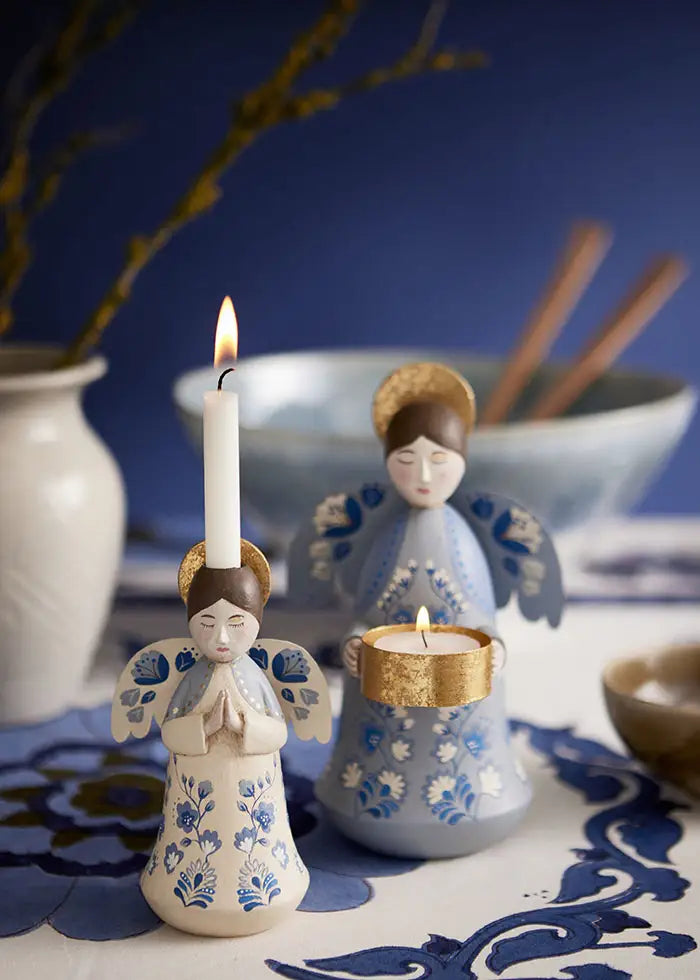 Kerzenhalter / Candle Holder / Angel Marigold Sky Blue