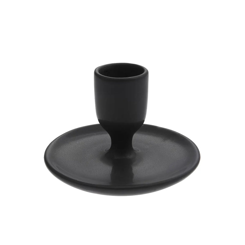 Candle holder / Kerzenständer / Klein / schwarz Keramik