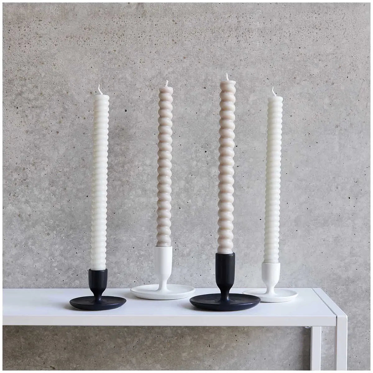 Candle holder / Kerzenständer / Klein / schwarz Keramik