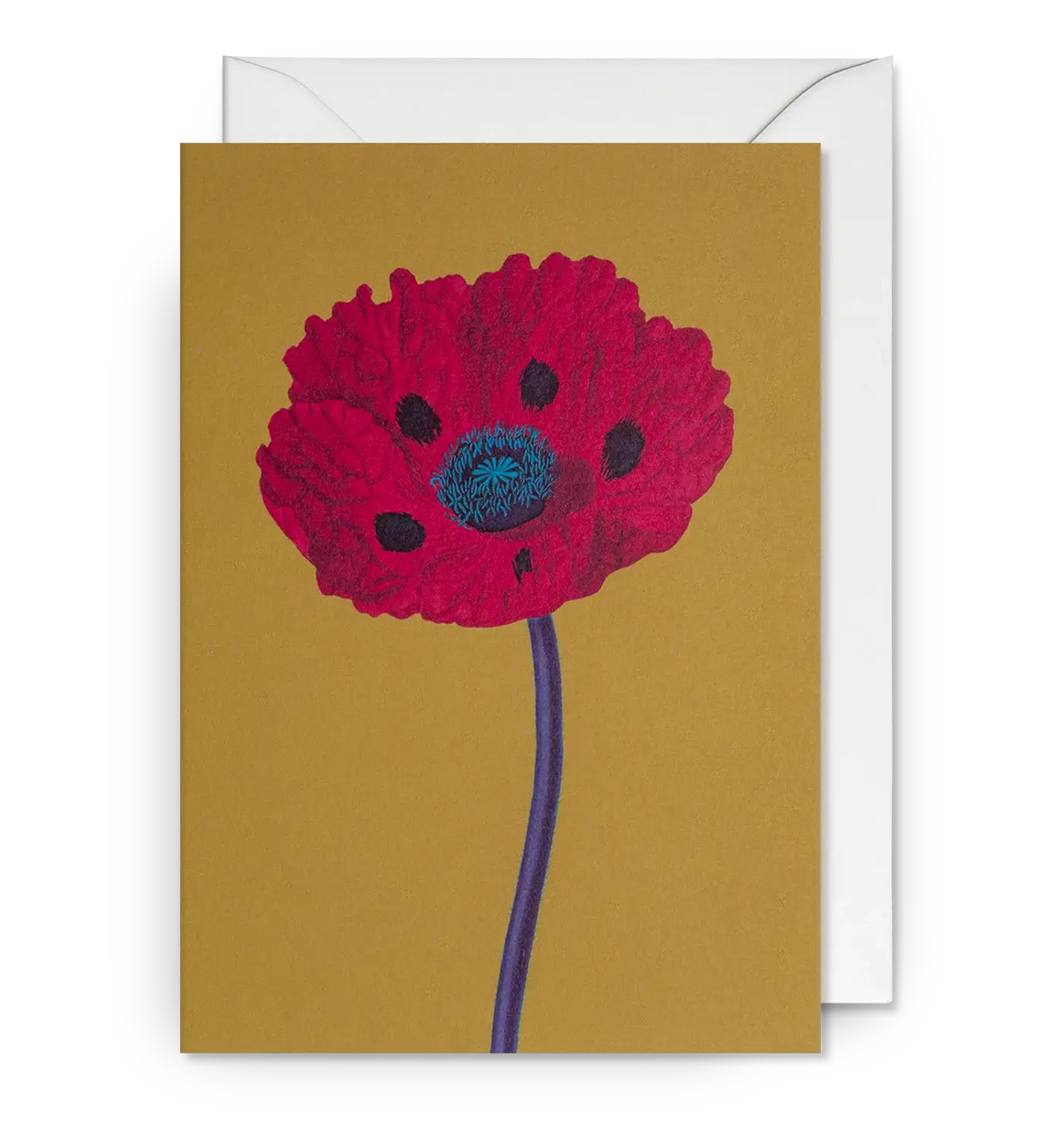 Grusskarte / Klappkarte mit weissem Umschlag / Soul Bright Poppy