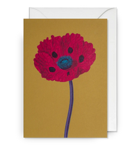 Grusskarte / Klappkarte mit weissem Umschlag / Soul Bright Poppy