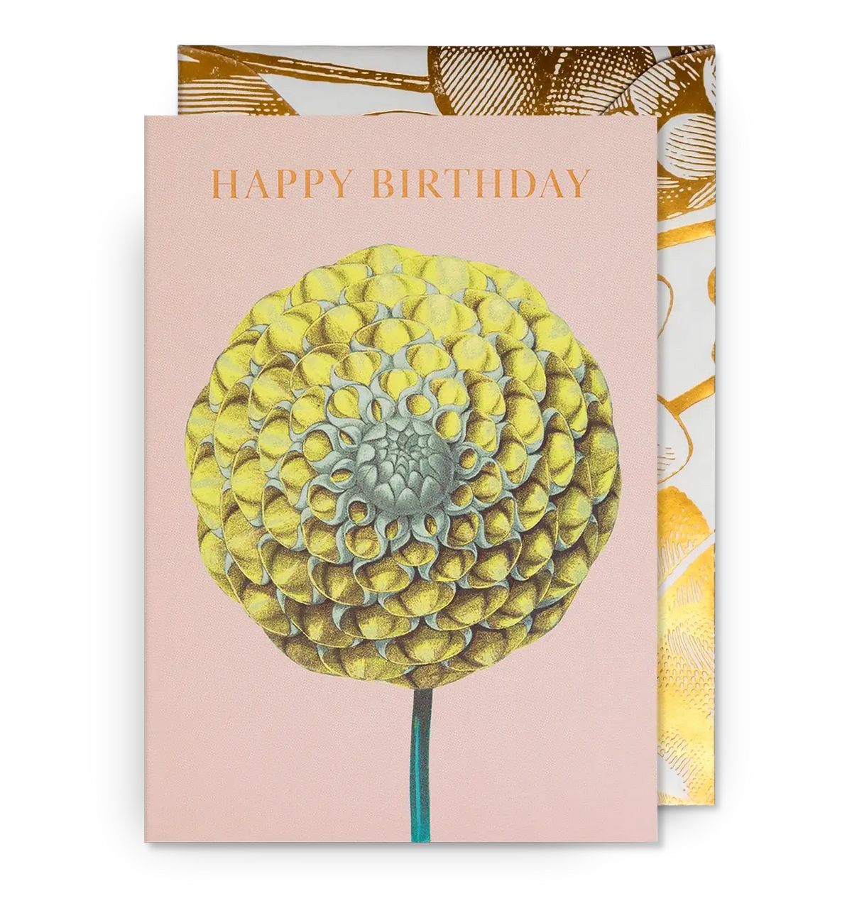 Grusskarte / Klappkarte mit weissem Umschlag / Happy Birthday Dahlia