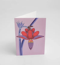 Klappkarte--Format-A6-109x155mm-Designer-Kew-Gardens-Motiv-Insall_Banana_Flower