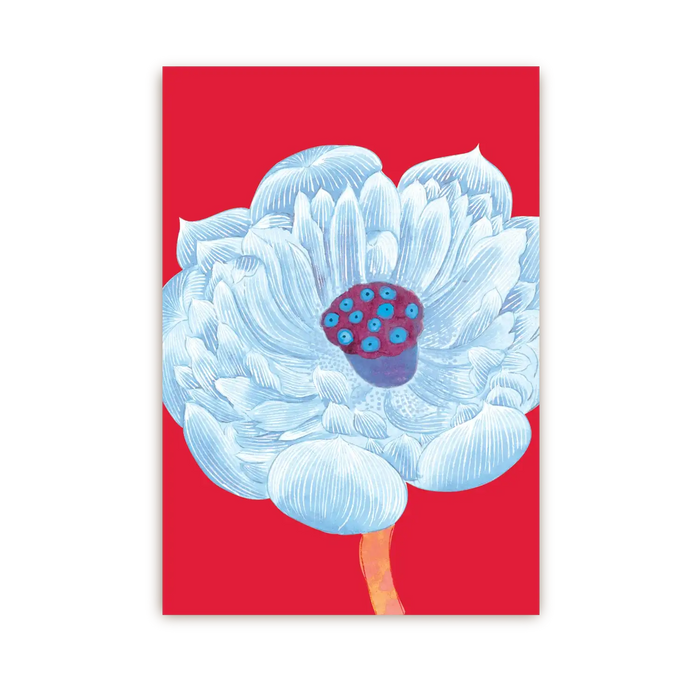 Postkarte / Kew Gardens / Red Bloom