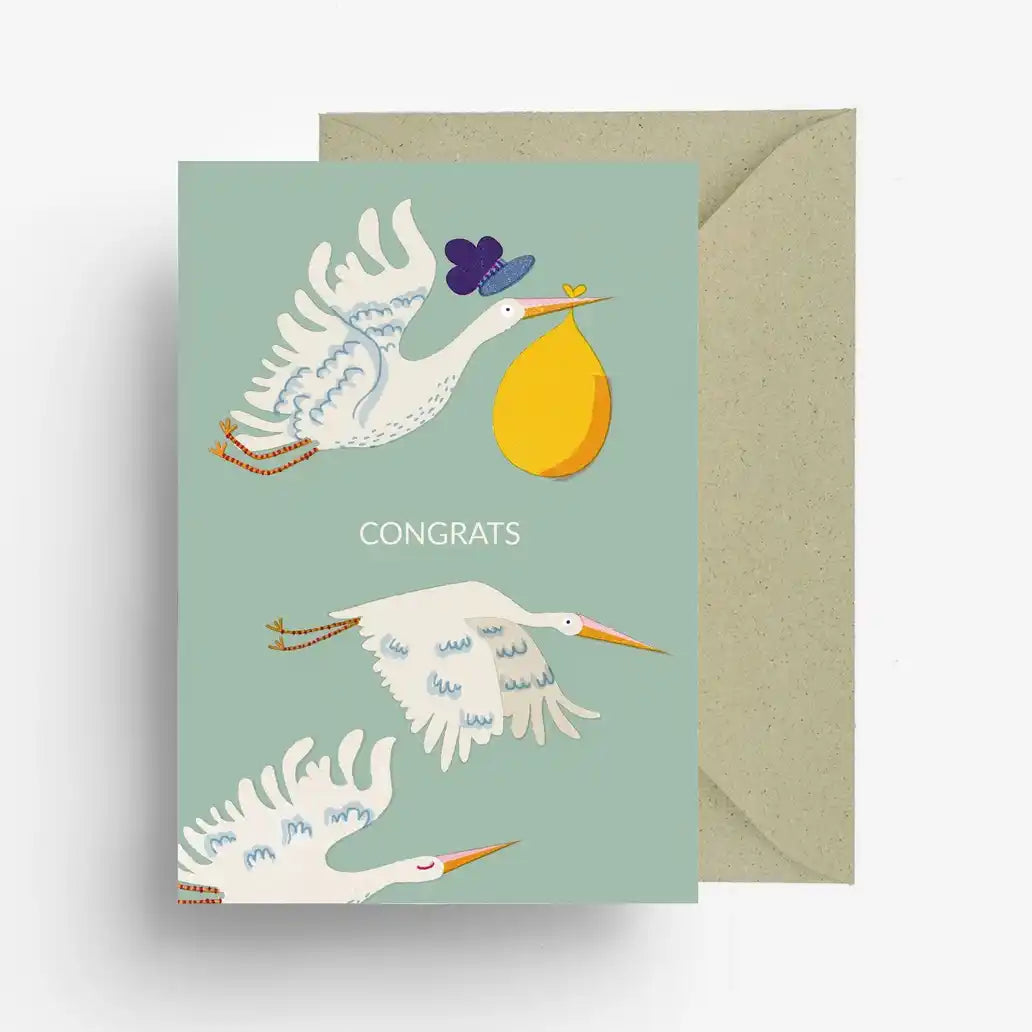 Klappkarte-A6-mit-Umschlag-Motiv-Storch-produktansicht