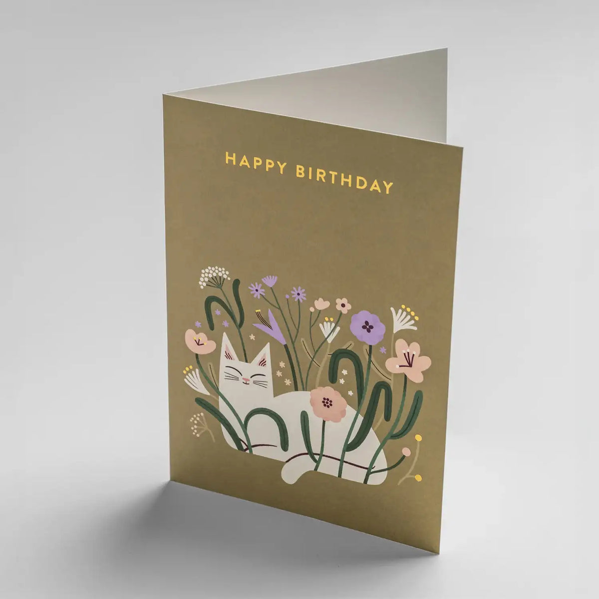 Klappkarte-Format-A6-109x155mm-Designer-Essi-Kimpimaeki-Motiv-Wildflower-Cat-Birthday