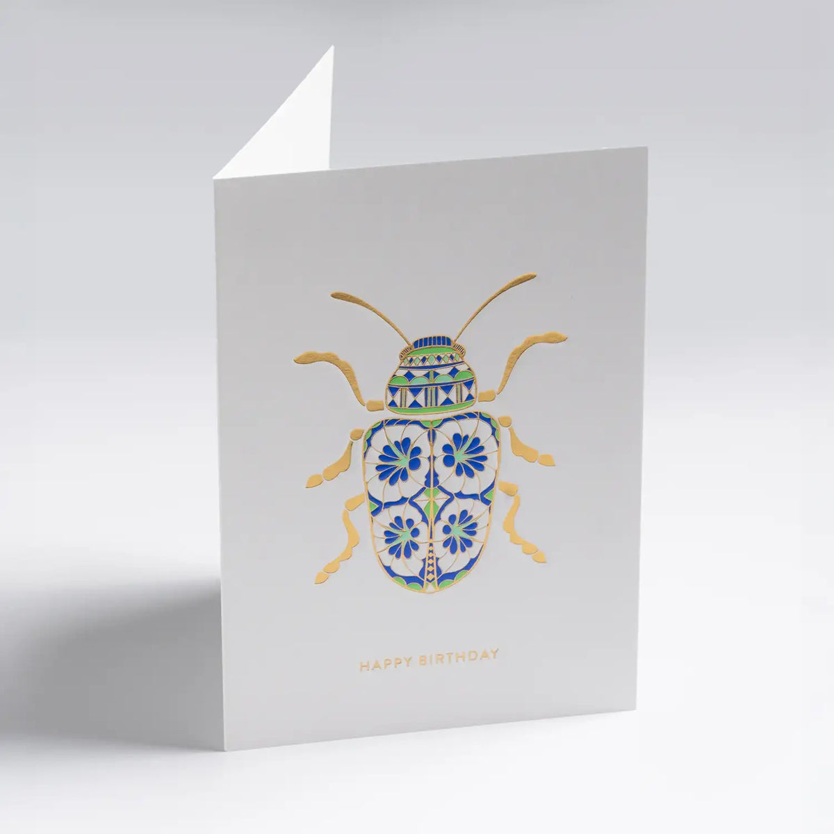 Klappkarte-Format-A6-109x155mm-Designer-Hanna-Werning-Motiv-Decorative-Beetle-Happy-Birthday