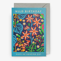 Klappkarte-mit-Umschlag-Format-A6-109x155mm-Designer-Hanna-Werning-Motiv-Zingkorre-_Wild-_Birthday-_Have-_an_-Amazing-_Day