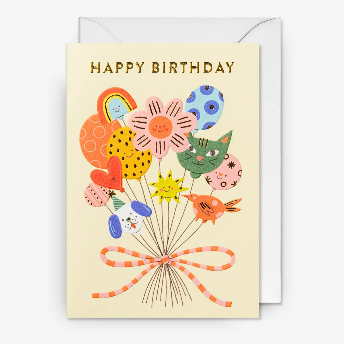 Klappkarte-mit-Umschlag-Format-A6-109x155mm-Designer-Molly-Egan-Motiv-Happy-Birthday-Balloon-Bouquet