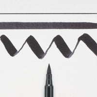 Koi-Strichfarbe-schwarz-Wasserloesslich-flexible-Strichstaerke-Beispielbild-Strich