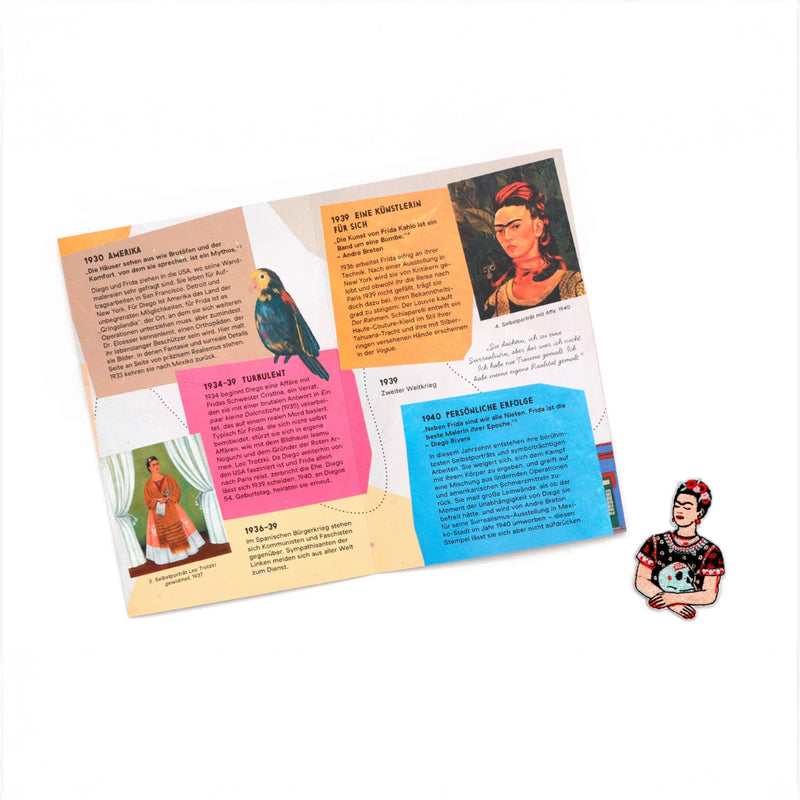 Kunstbox-Frida-Kahlo-10jahren-Laurence-King-Verlag-Produkt-Anleitung-und-Buegelpatch