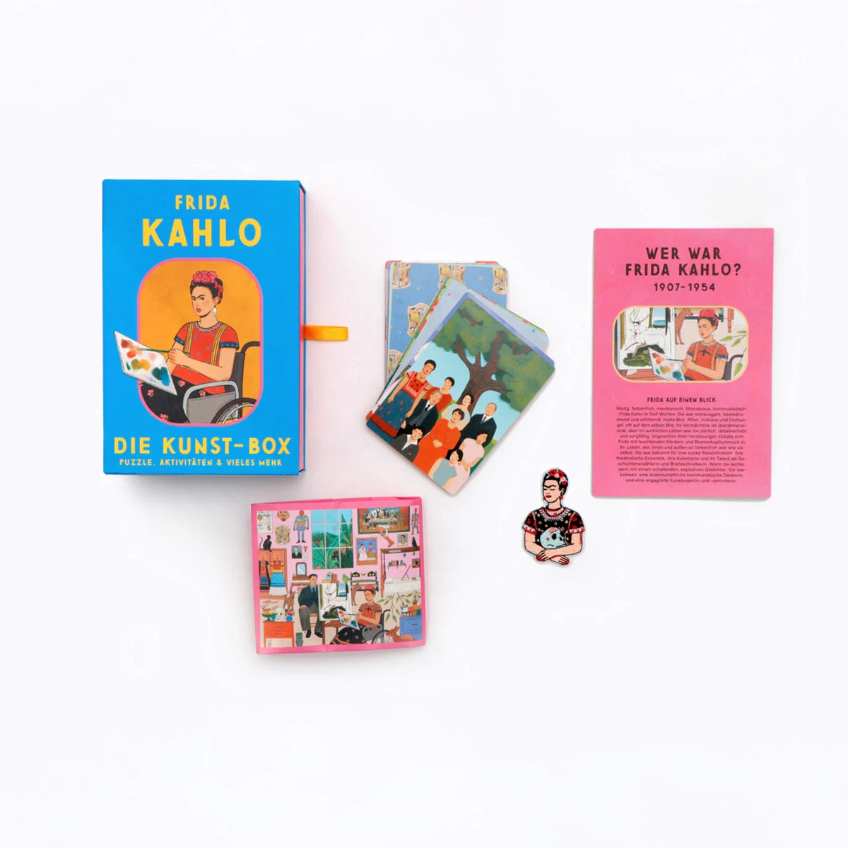 Kunstbox-Frida-Kahlo-10jahren-Laurence-King-Verlag-Produkt-Verpackung-Box-cover-oben-und-inhalt-1