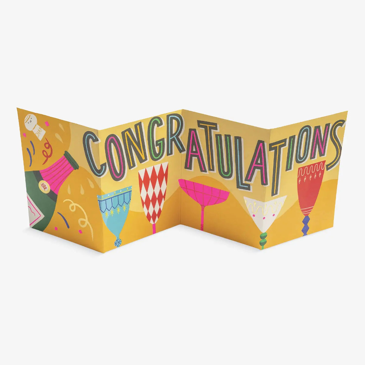 LAgom-Grusskarte-Gratulation-Ziehharmonika-Karte-Ruby-Taylor-Congratulations-aufgeklappt