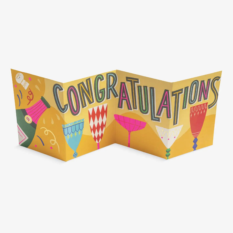 LAgom-Grusskarte-Gratulation-Ziehharmonika-Karte-Ruby-Taylor-Congratulations-aufgeklappt