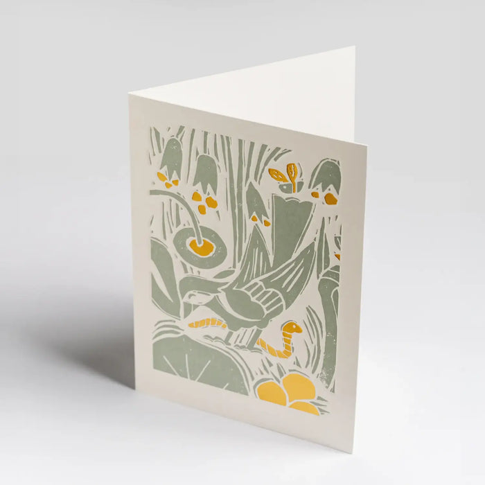 LAgom-Grusskarte-Hanna-_Werning-_Bird_-_Linoldruck-und_-Folienpaegung