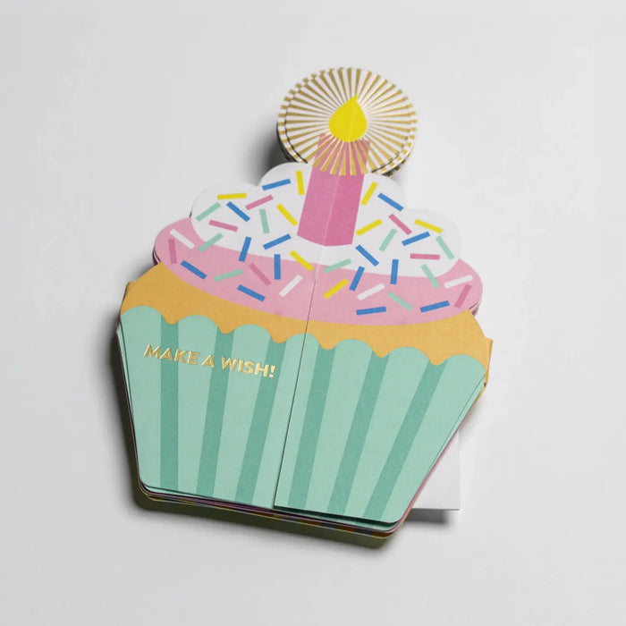 LAgom-Grusskarte-Ziehharmonika-Karte-Aimee-Hucek-Motiv-Make-A-Wish-zusammengefaltet